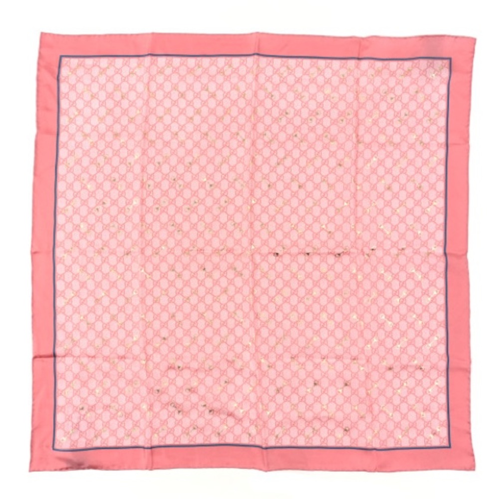 Gucci Pink and Gold Patterned Scarf brand new - Picture 9 of 9